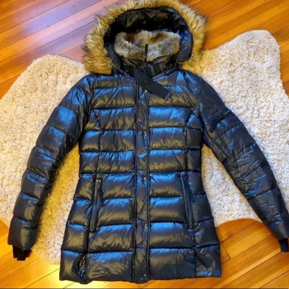 S13 black matte down puffer jacket